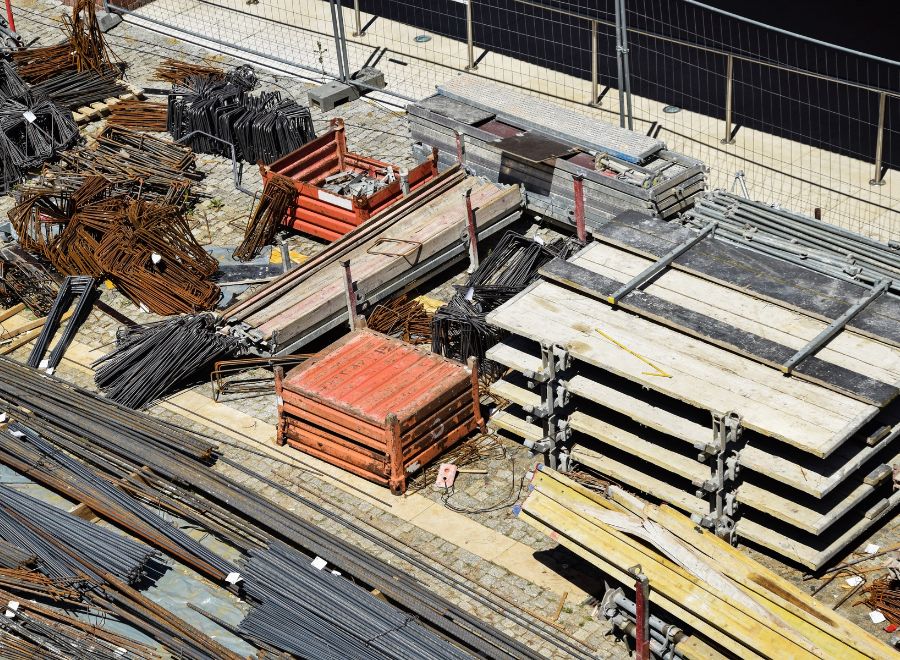 Industrial mineral pile